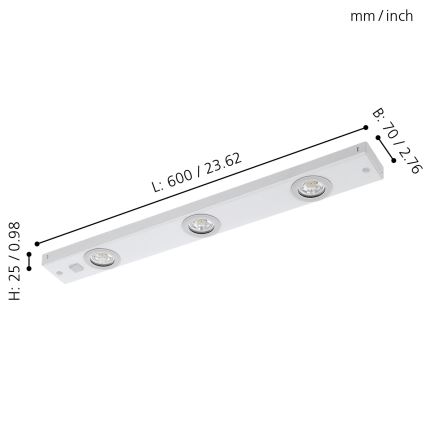 Eglo - LED spot svetiljka 3xLED/2,3W/230V