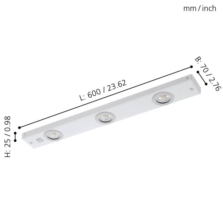 Eglo - LED spot svetiljka 3xLED/2,3W/230V