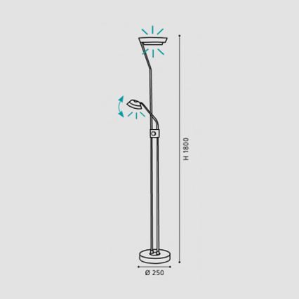 Eglo - LED prigušiva lampa LED/17,28W + LED/2,88W