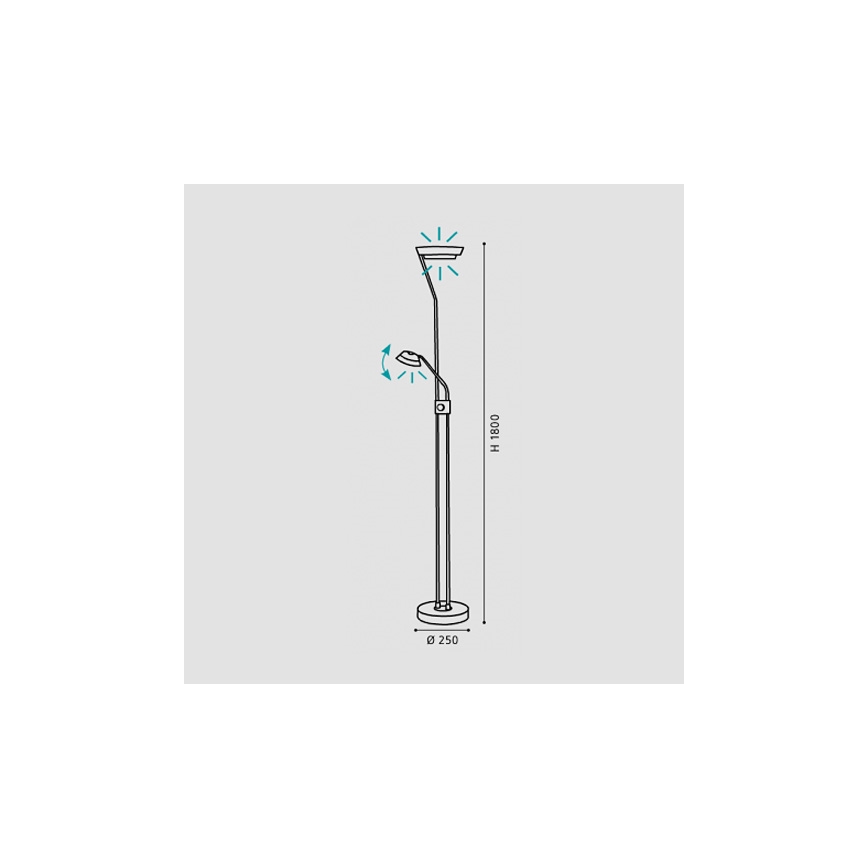 Eglo - LED prigušiva lampa LED/17,28W + LED/2,88W