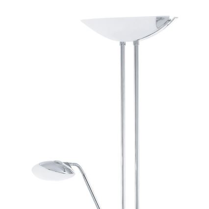 Eglo - LED prigušiva podna lampa LED/20W + LED/2,5W sjajni hrom