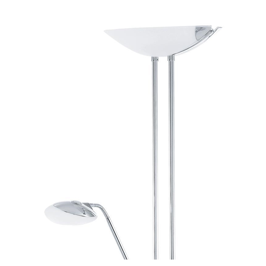 Eglo - LED prigušiva podna lampa LED/20W + LED/2,5W sjajni hrom