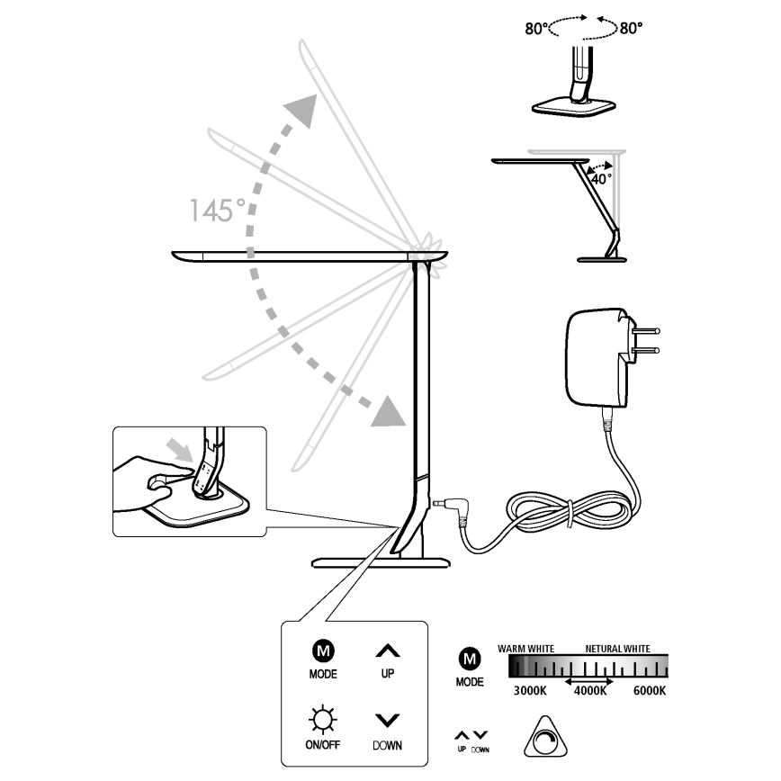 Eglo - prigušiva LED lampa, 6W/230V