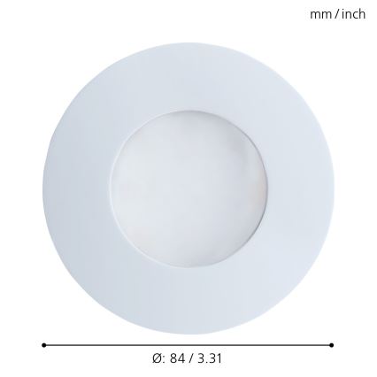 Eglo - LED ugradno svetlo za kupatilo 1xGU10/5W/230V IP65