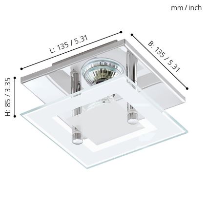 Eglo - LED plafonsko svetlo 1xGU10-LED/3W/230V