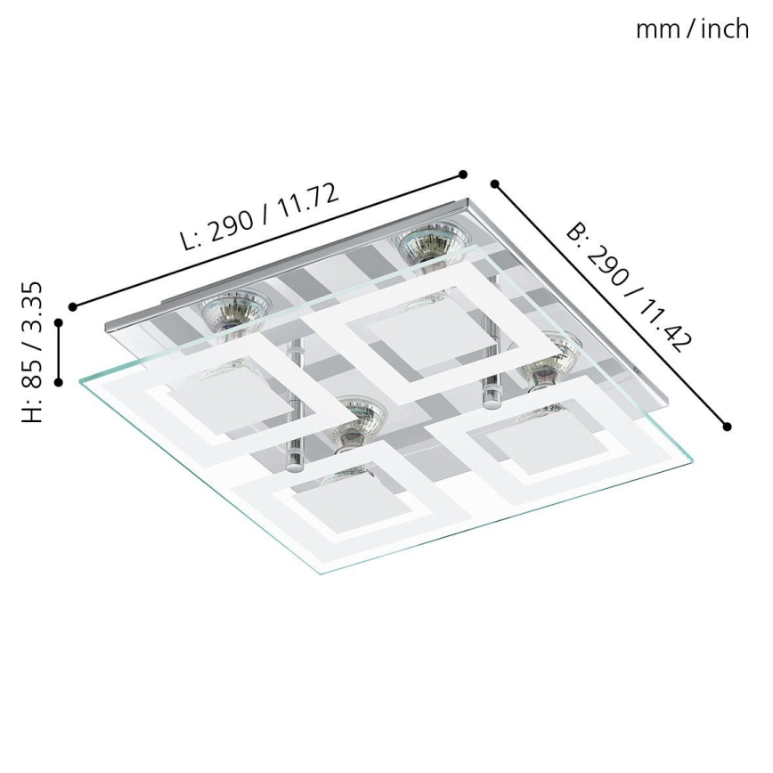 Eglo - LED stropno svetlo 4xGU10-LED/3W/230V