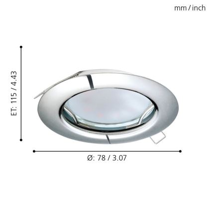 Eglo - KOMPLET 3x LED ugradna svetla PENETO 1xGU10-LED/3W/230V