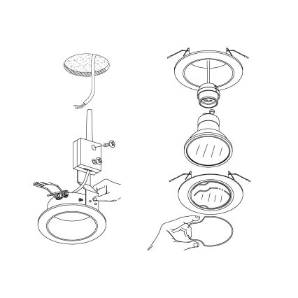 Eglo - KOMPLET 3x LED ugradna svetla PENETO 1xGU10-LED/3W/230V