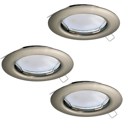 Eglo - KOMPLET 3x LED ugradna svetla PENETO 1xGU10-LED/3W/230V