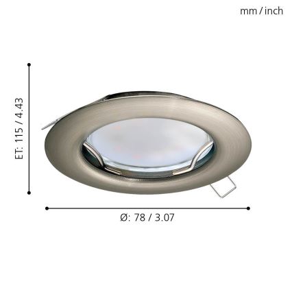 Eglo - KOMPLET 3x LED ugradna svetla PENETO 1xGU10-LED/3W/230V