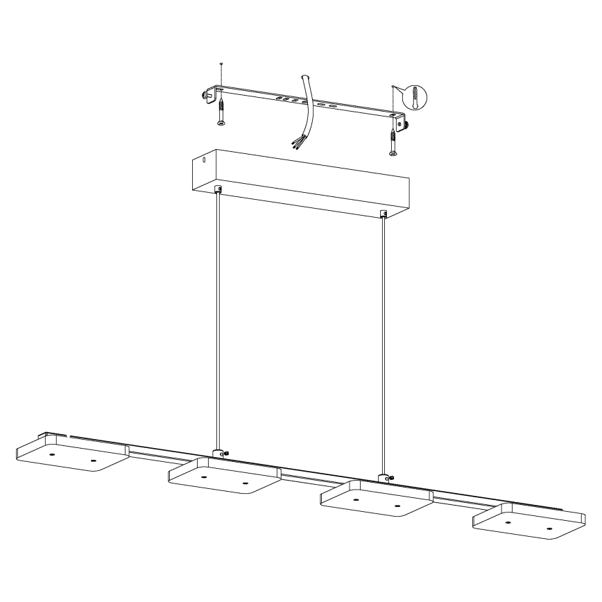 Eglo 94244 - LED viseća svetiljka CARTAMA 4xLED/4,5W/230V