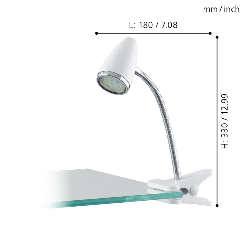 Eglo - LED lampa sa klipsom 1xGU10-LED/3W/230V