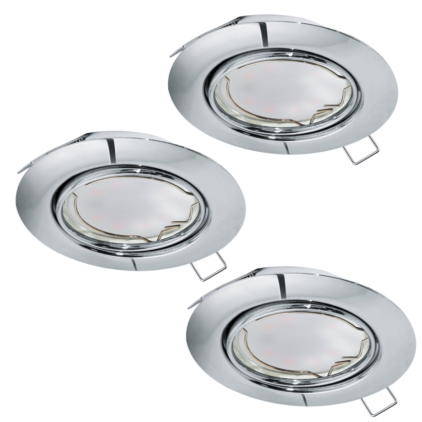 Eglo - Komplet 3x LED ugradnih svetiljki PENETO 1xGU10-LED/5W/230V