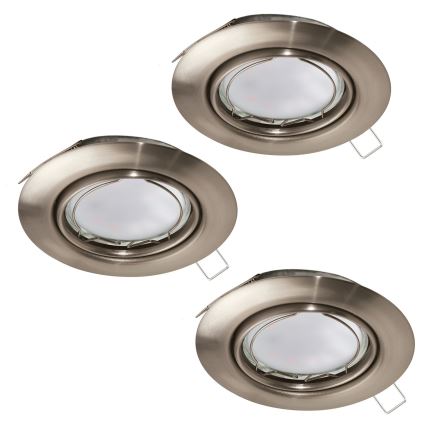 Eglo - Komplet 3x LED ugradnih svetala PENETO 1xGU10-LED/5W/230V
