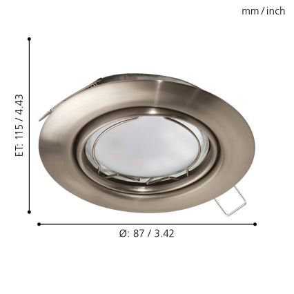 Eglo - Komplet 3x LED ugradnih svetala PENETO 1xGU10-LED/5W/230V