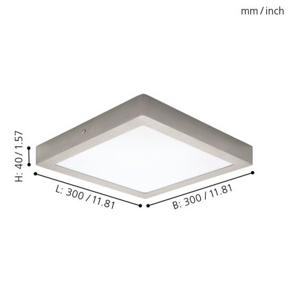 Eglo 94528 - LED stropno svetlo FUEVA 1 LED/22W/230V 30x30 cm