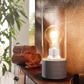 Eglo 94549 - Stona lampa TORVISCO 1xE27/60W/230V siva