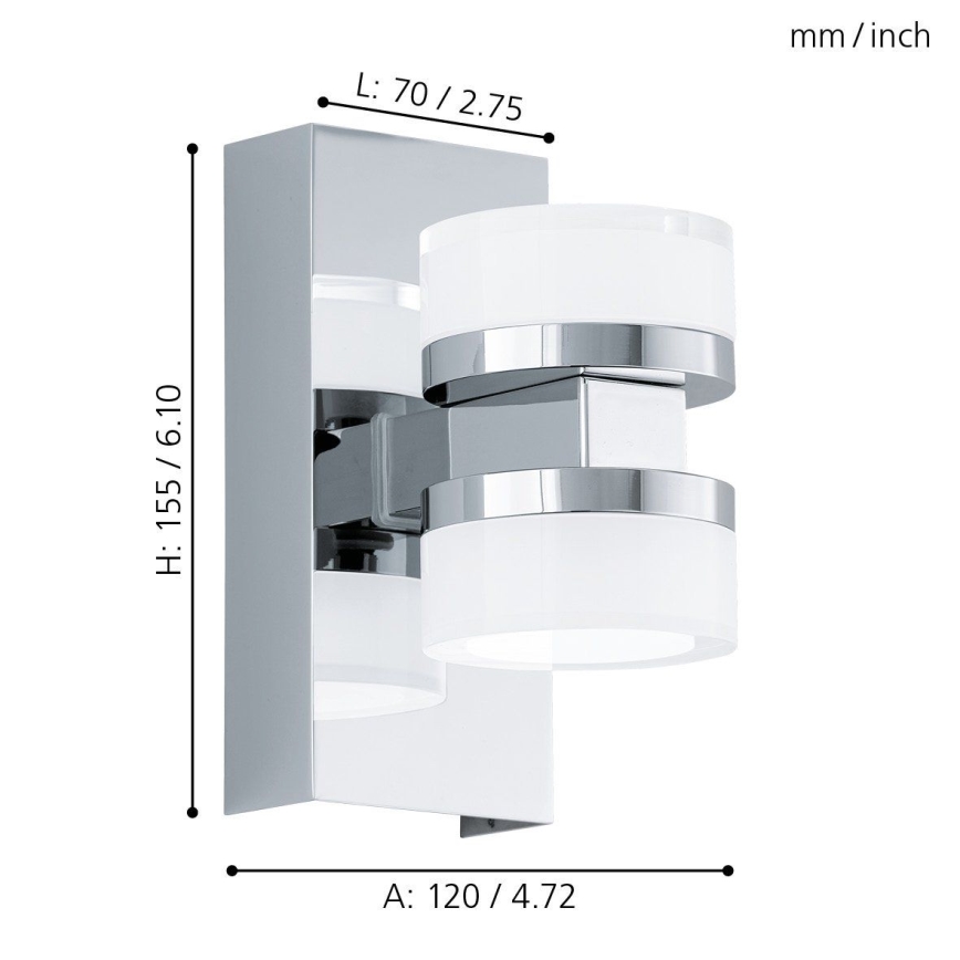 Eglo - LED zidno svetlo za kupatilo 2xLED/4,5W/230V IP44