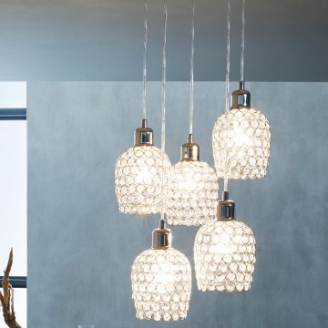 Eglo 94898 - Luster na sajli BONARES 1 5xE27/60W/230V