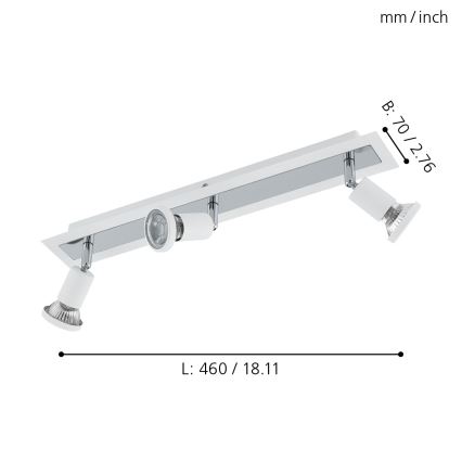 Eglo 94961 - LED spot svetlo SARRIA 3xGU10-LED/5W/230V