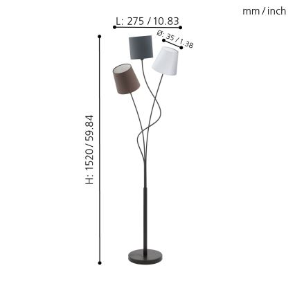 Eglo - Podna lampa 3xE14/40W/230V
