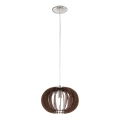 Eglo 95023 - Luster na sajli STELLATO 1xE27/60W/230V prečnika 30 cm, braon