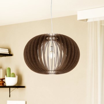 Eglo 95026 - Luster na sajli STELLATO 1xE27/60W/230V prečnik 70 cm braon
