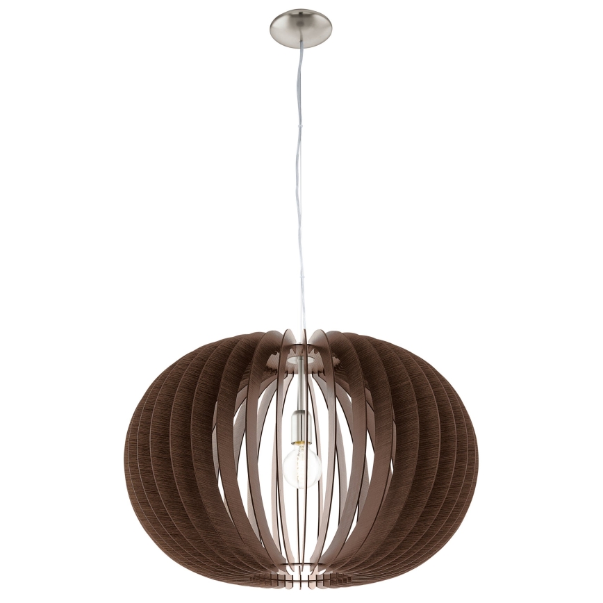 Eglo 95026 - Luster na sajli STELLATO 1xE27/60W/230V prečnik 70 cm braon