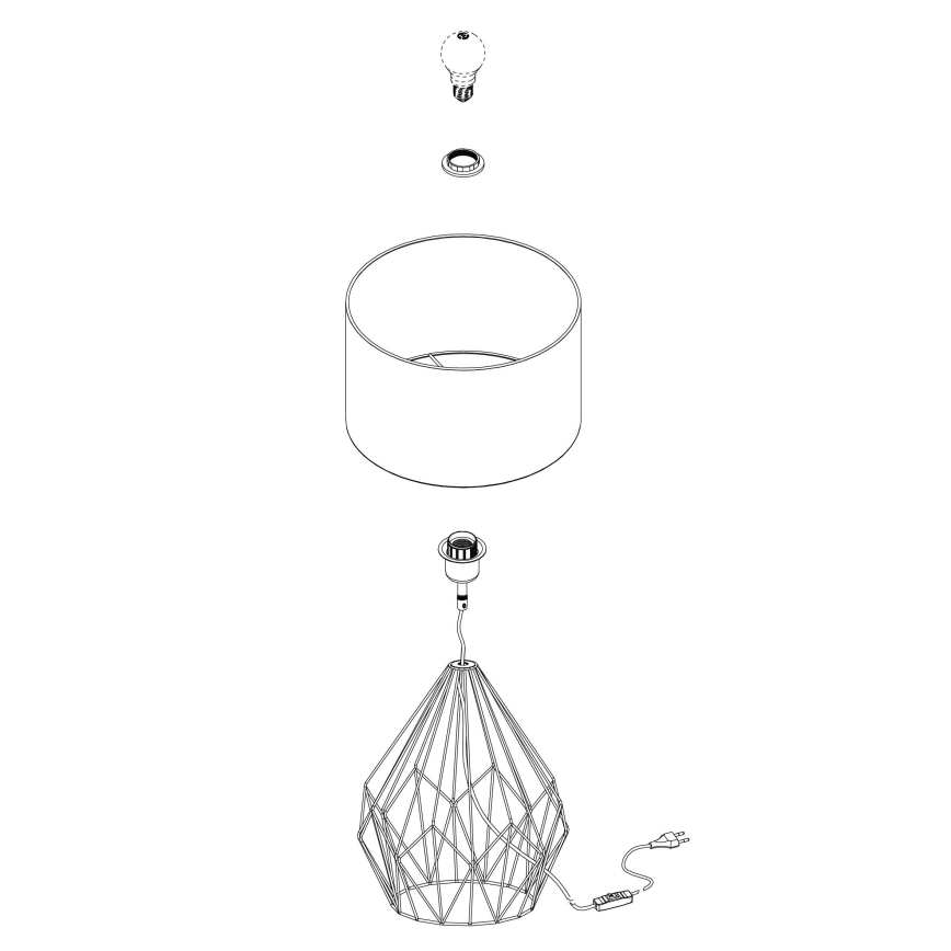 Eglo - Stona lampa 1xE27/60W/230V