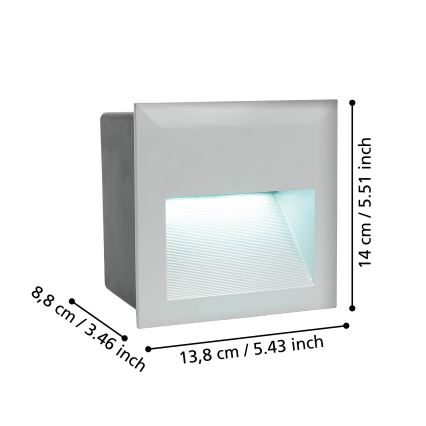 Eglo - LED spoljašnje orijentaciono svetlo LED/3,7W/230V IP65