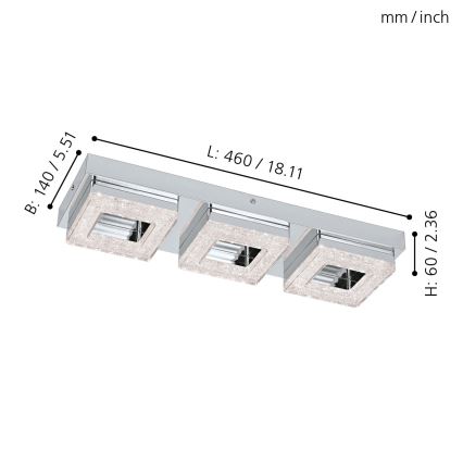 Eglo - LED plafonsko svetlo 3xLED/4W/230V