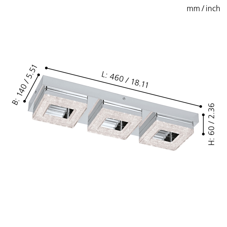 Eglo - LED plafonsko svetlo 3xLED/4W/230V