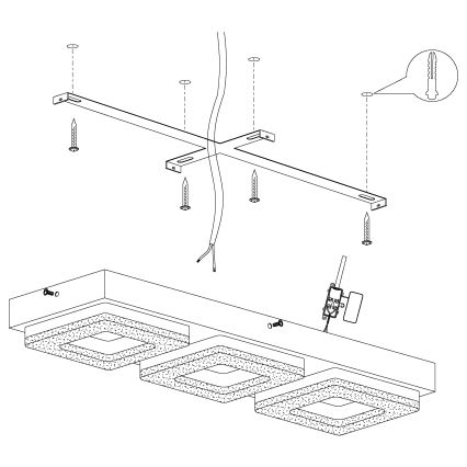 Eglo - LED plafonsko svetlo 3xLED/4W/230V