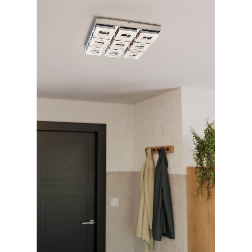 Eglo 95658 - Kristalni plafonski luster FRADELO 9xLED/4W/230V