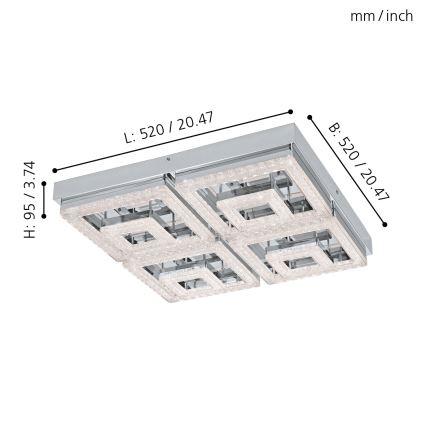 Eglo - LED plafonsko svetlo LED/48W/230V