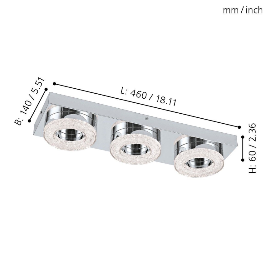 Eglo 95663 - LED plafonsko svetlo FRADELO 3xLED/4W/230V