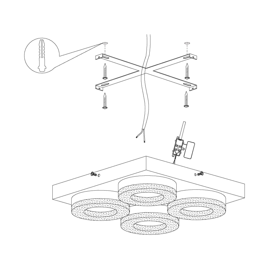 Eglo - LED plafonsko svetlo 4xLED/4W/230V