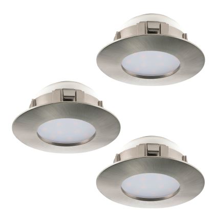 Eglo - Komplet 3x LED ugradnih svetiljki PINEDA LED/6W/230V