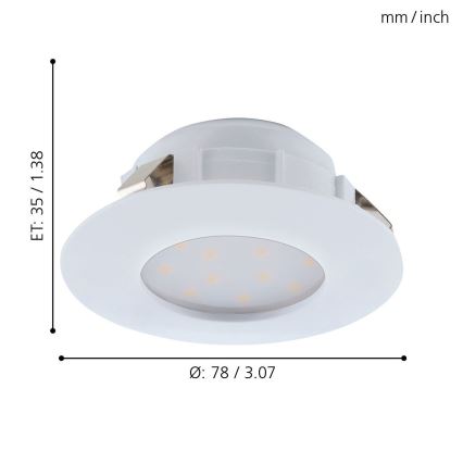 Eglo - LED ugradna svetiljka LED/4,9W/230V