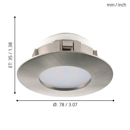 Eglo - Ugradno LED svetlo LED/4,9W/230V