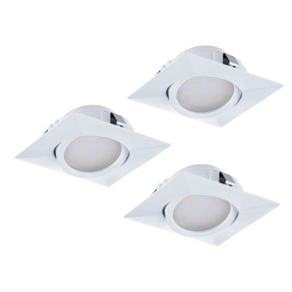Eglo - KOMPLET 3x LED ugradnih svetiljki PINEDA LED/4,9W/230V