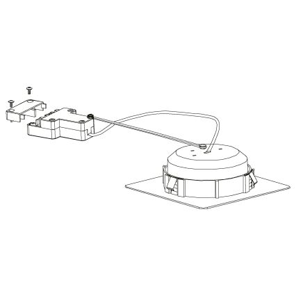 Eglo - KOMPLET 3x LED ugradnih svetiljki PINEDA LED/4,9W/230V