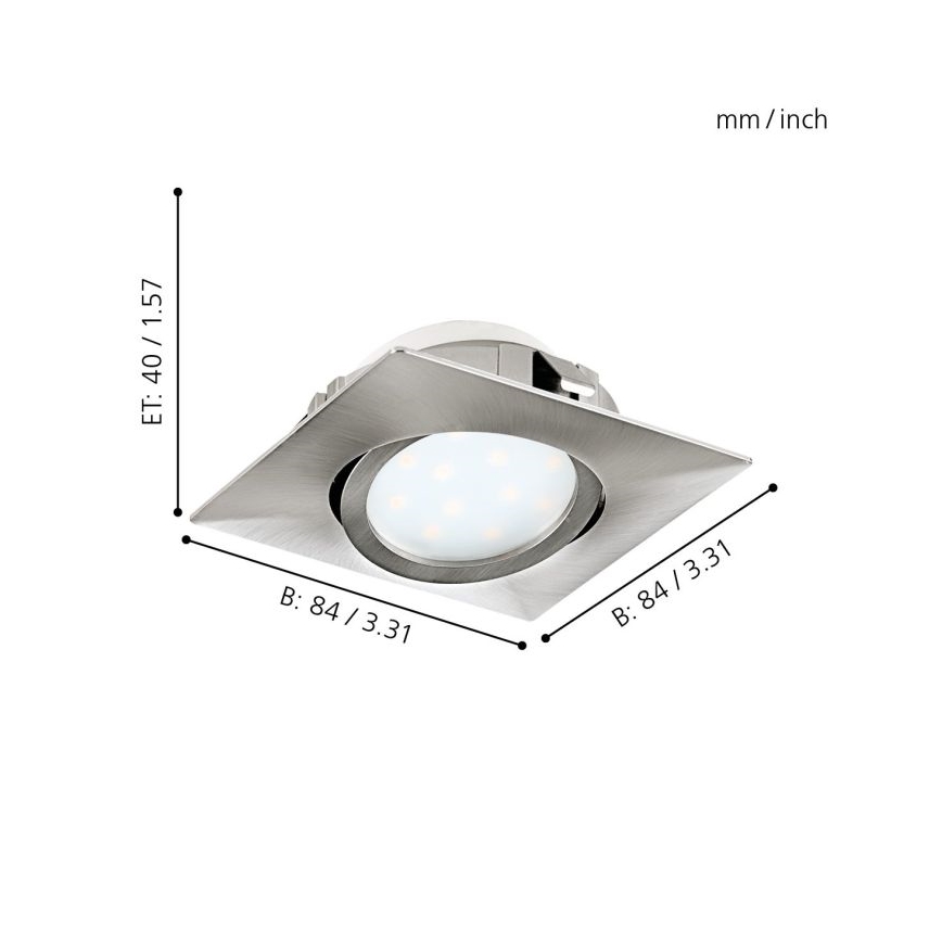 Eglo - KOMPLET 3x ugradnih LED svetiljki PINEDA LED/4,9W/230V
