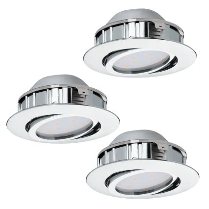 Eglo - SET od 3 LED ugradnih svetala PINEDA LED/4,9W/230V