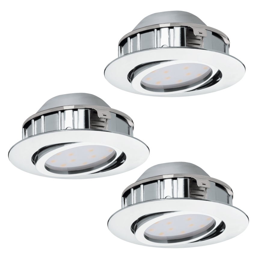 Eglo - SET 3x prigušiva ugradna LED svetiljka PINEDA LED/5,5W/230V