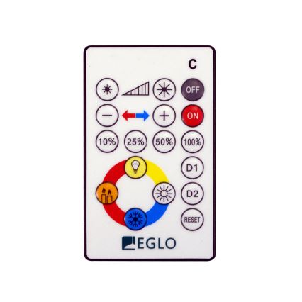 Eglo 95971 - LED prigušiva plafonska svetiljka VOLTAGO 2 LED/14W/230V + daljinski upravljač