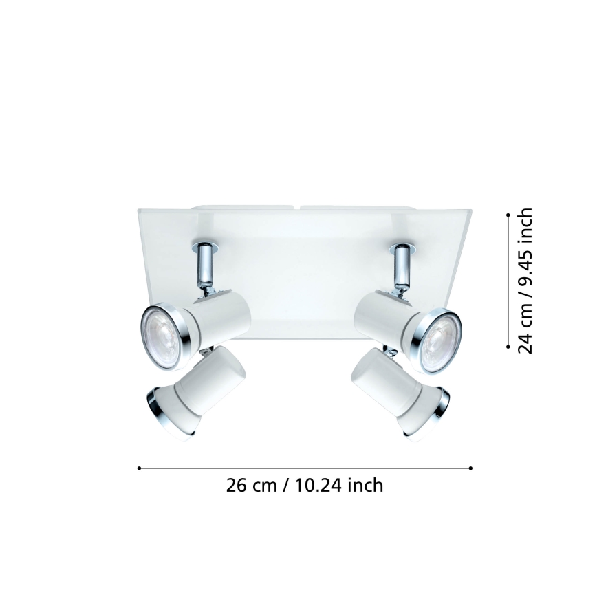 Eglo - LED kupatilsko ugradno spot svetlo 4xGU10-LED/3,3W/230V IP44