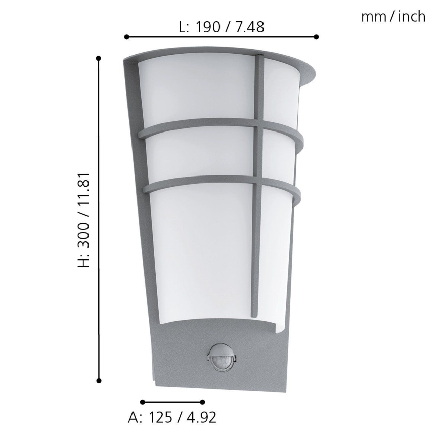 Eglo 96017 - LED spoljašnje zidno svetlo sa senzorom BREGANZO 1 2xLED/2,5W IP44