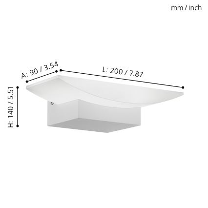 Eglo - LED zidna svetiljka LED/5,6W/230V