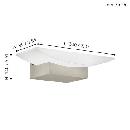 Eglo - LED zidno svetilo LED/5,6W/230V